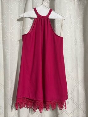 Hot & Delicious Halter Mini Dress in Fuchsia